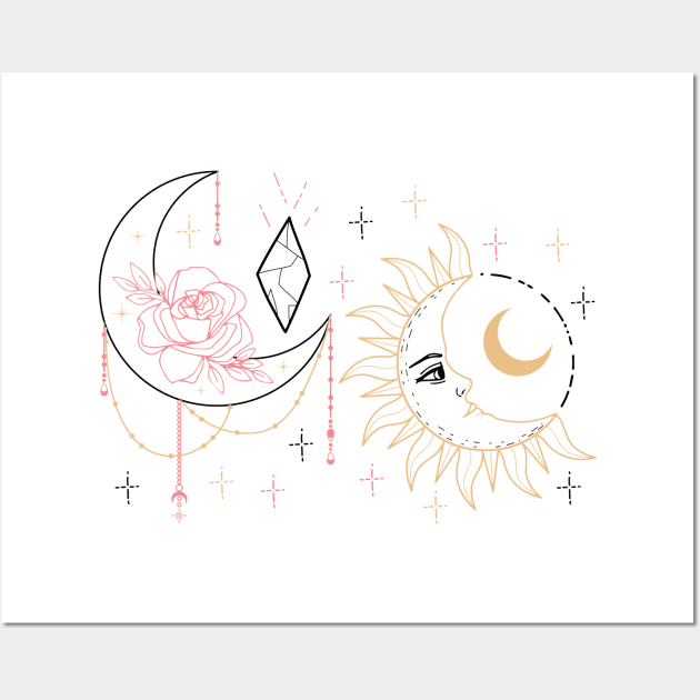 Celestial Moon & Sun Wall Art by Venus Complete